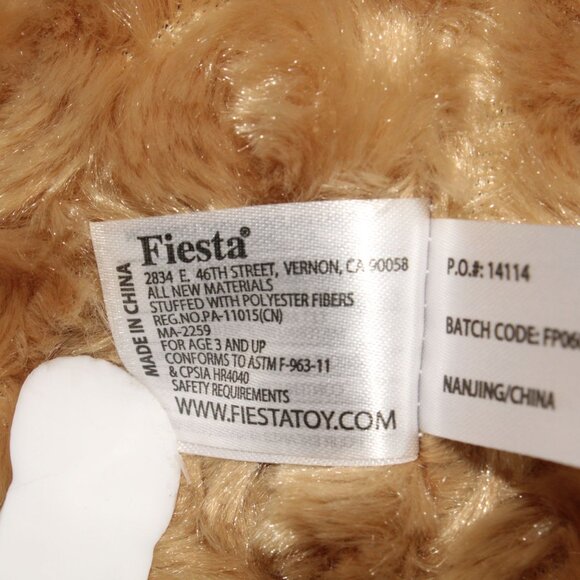 Fiesta Holiday Snowflake Pattern Brown Bear 18" Winter Hat Scarf Soft Cuddly - Picture 6 of 8